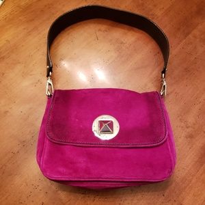 Vintage kate spade Suede Bag w/ Pyramid Turnlock